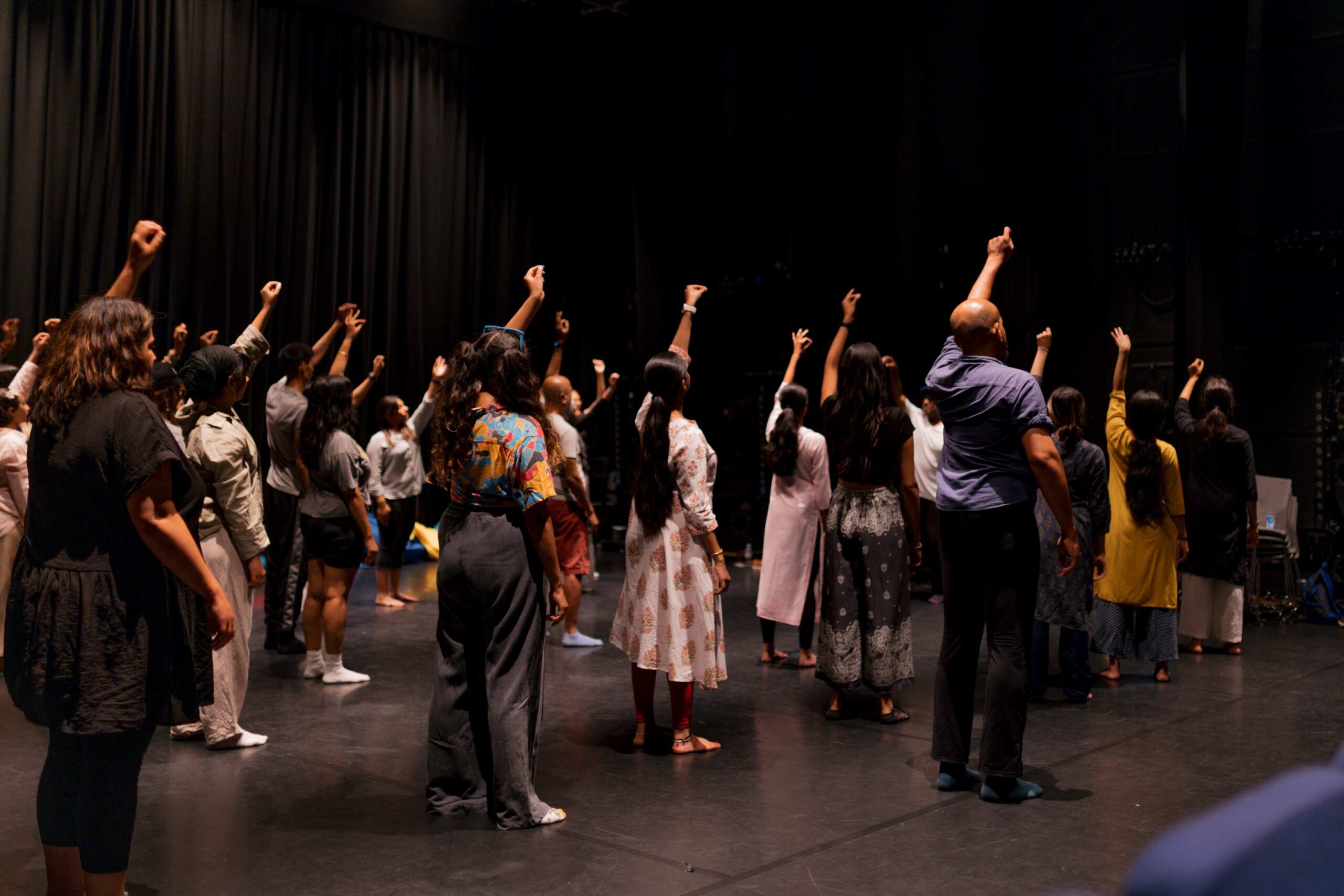 Actors participating in the Hippodrome's South Asian Residency workshop