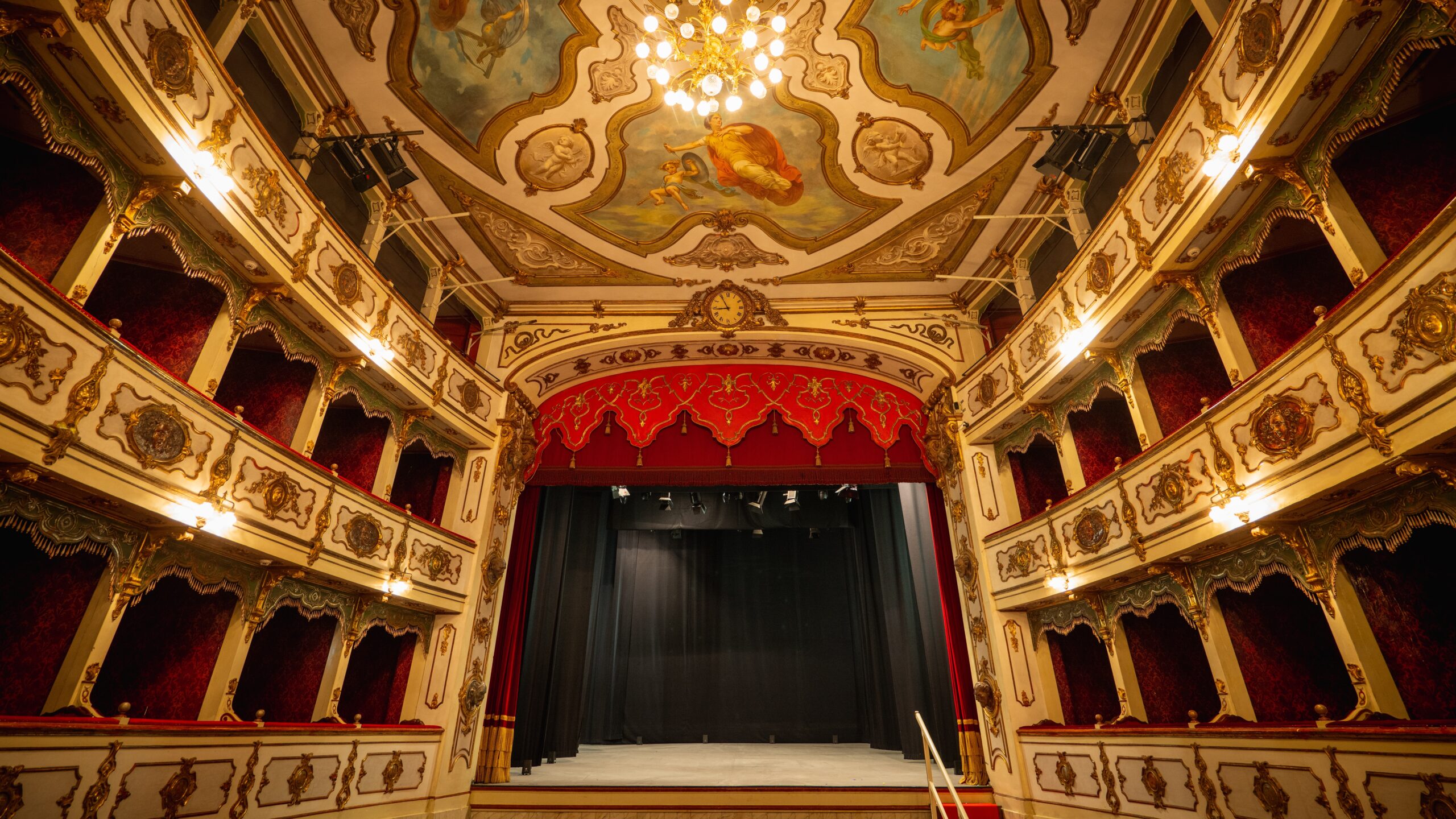 Empty theatre with stage