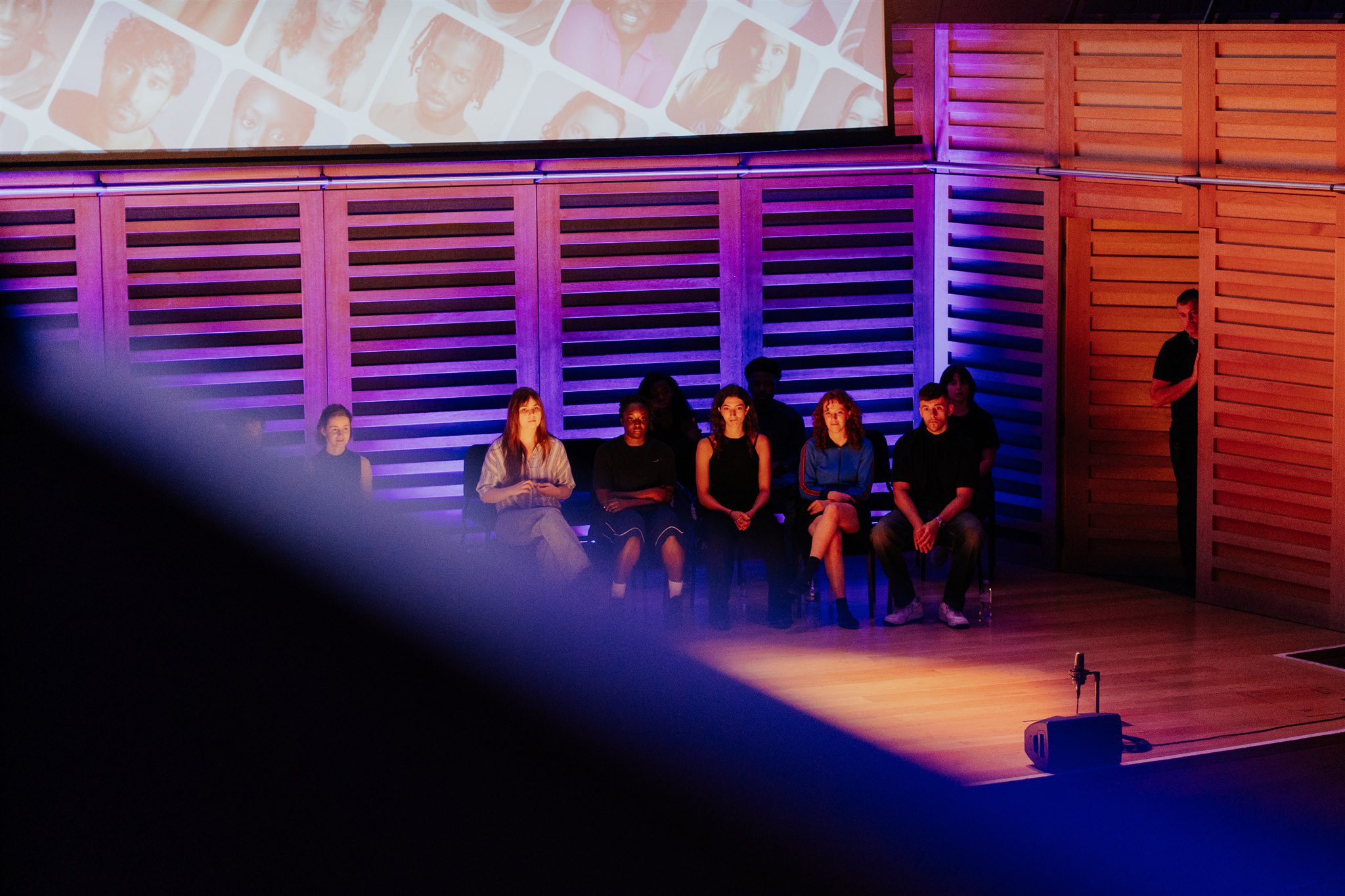 Spotlight Prize finalists waiting before their showcase